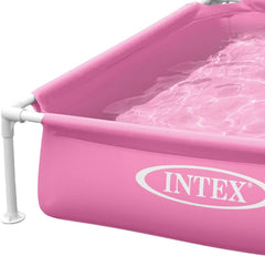 Intex 57172NP - Piscină Mini Frame Roz, Oțel și PVC, Roz, 122x122x30 cm