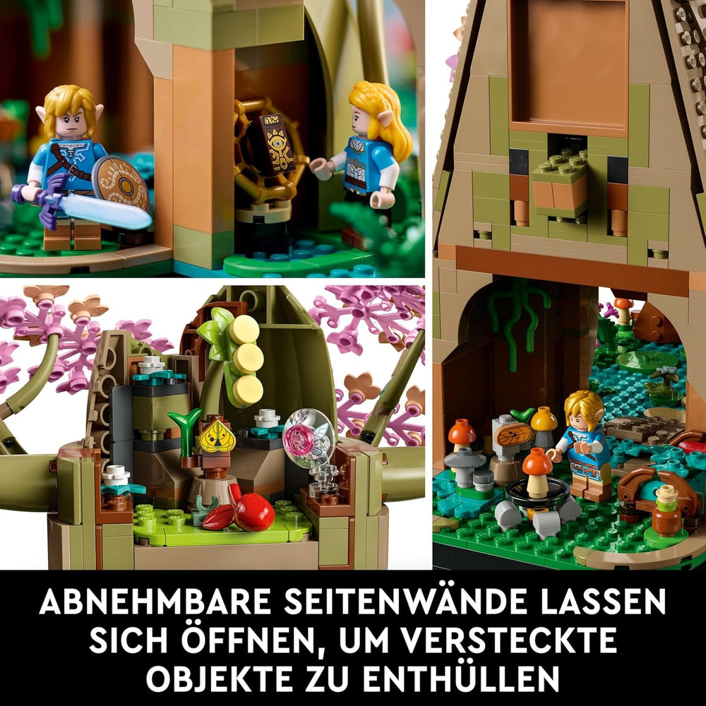 LEGO The Legend of Zelda Deku-Baum 2-in-1 - Sammlerstück zum Ausstellen mit Prinzessin Zelda & 3 Link Minifiguren - Bauset für Erwachsene & Geschenkidee für Videospiel-Fans - 77092