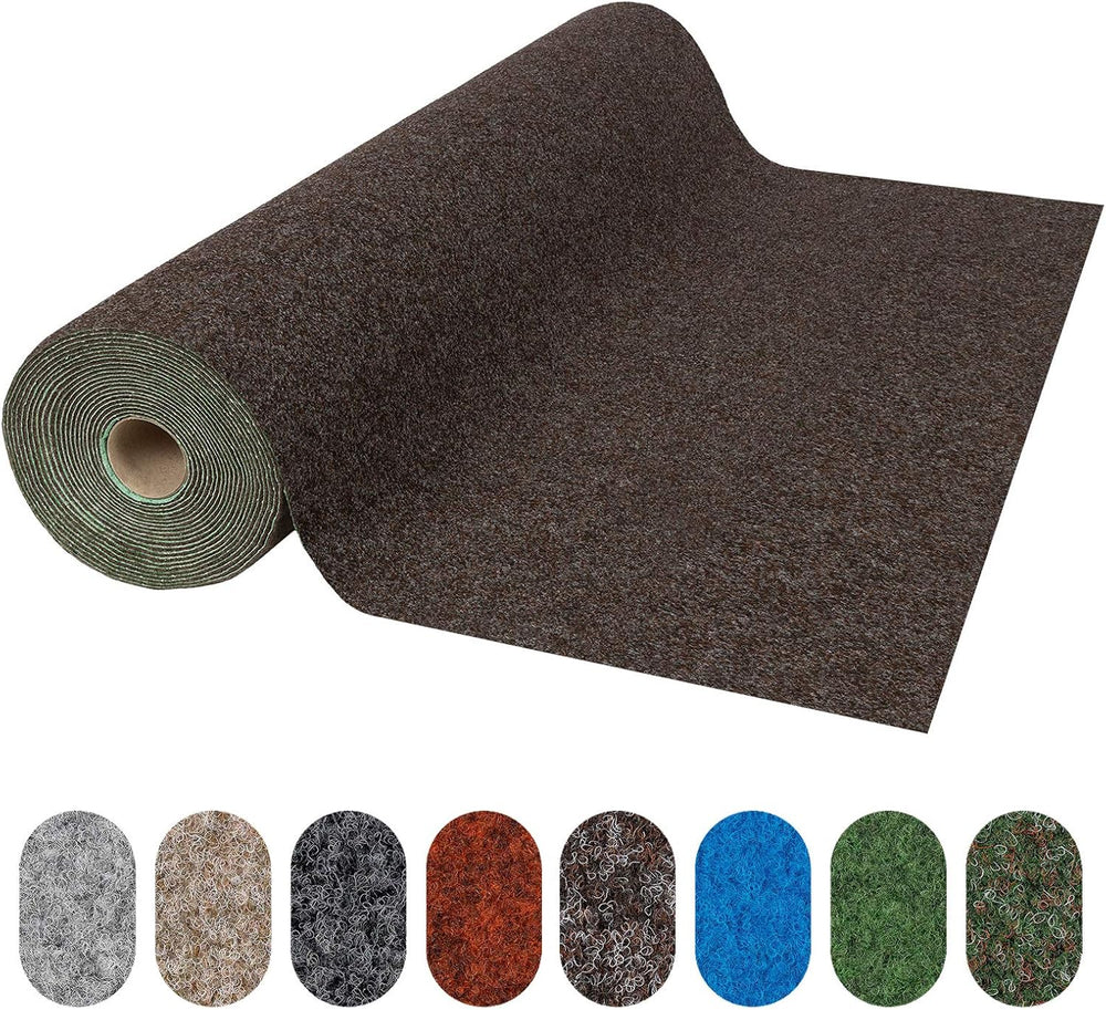 Floordirekt Rasenteppich Farbwunder Park | Balkonteppich | Strapazierfähig & Witterungsbeständig | Kunstrasenteppich Für Terrasse, Balkon Und Freizeit | Outdoor (Anthrazit, 100 X 300 Cm)