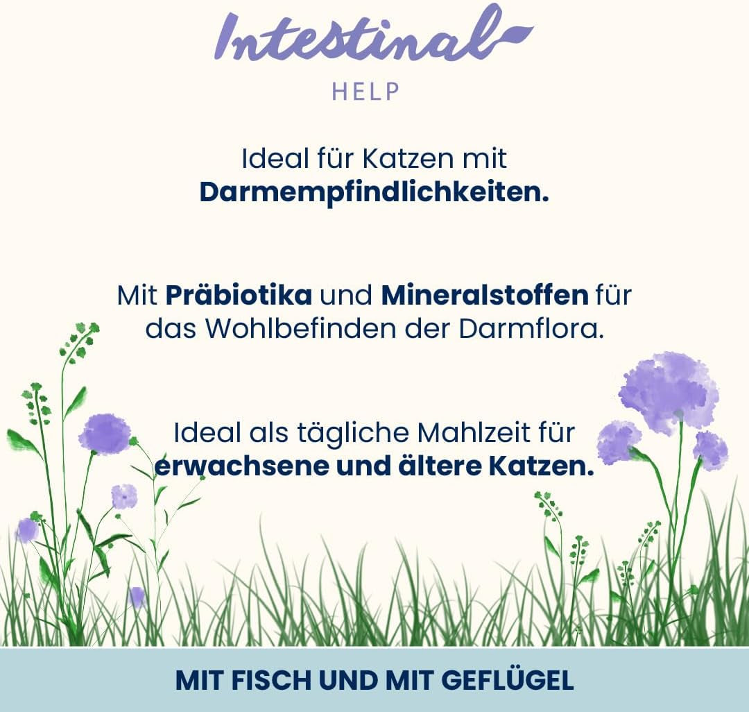 Almo Nature Functional - Intestinal Help - Hrană umedă pentru pisici adulte cu intestine sensibile - cu pește și carne de pasăre - susține microbiomul - 70g (pachet de 6)