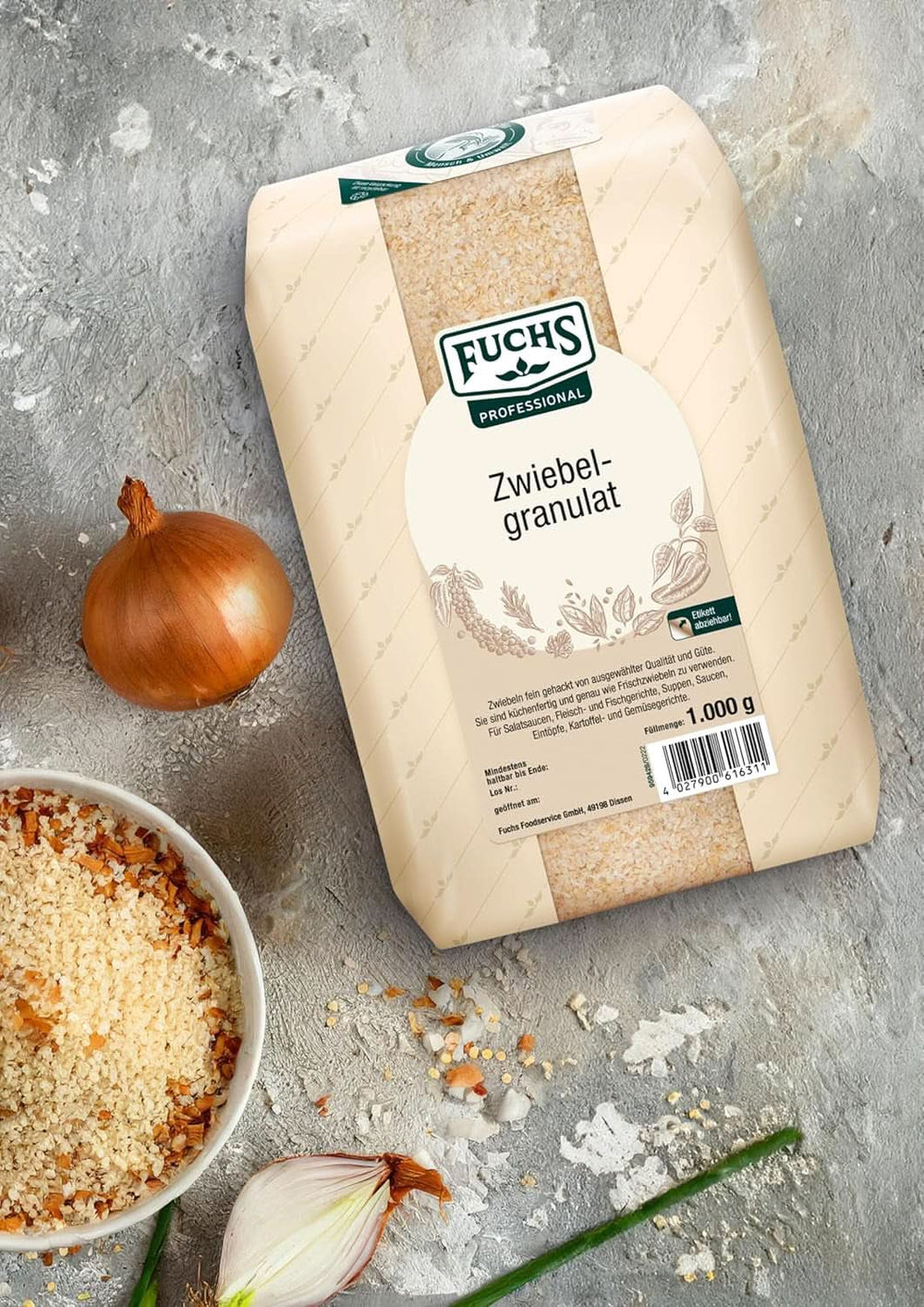Fuchs Professional ceapă granule, 1 Kg Condimente Naty Shop
