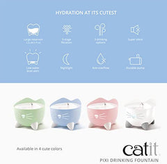 Catit Pixi Fântână de băut pentru pisici, Albă, 1 bucată (1 pachet)