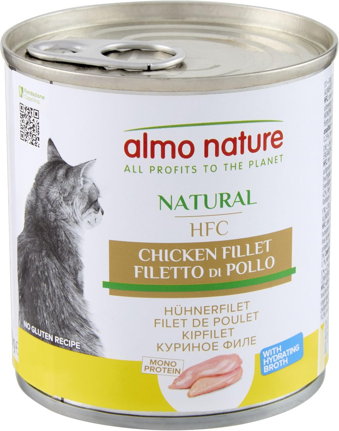 Almo Nature HFC Natural - Hrană umedă pentru pisici adulte - File de pui - 280g, pachet de 12