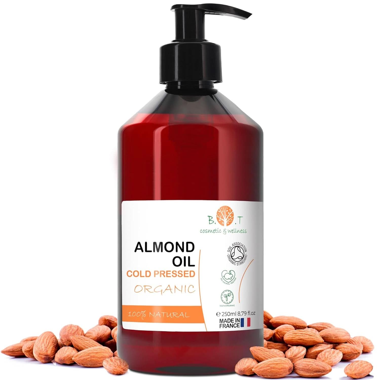 Ulei de migdale BIO pur, presat la rece, natural, 250 ml Cosmetice si Infrumusetare Naty Shop 250 ml Migdale
