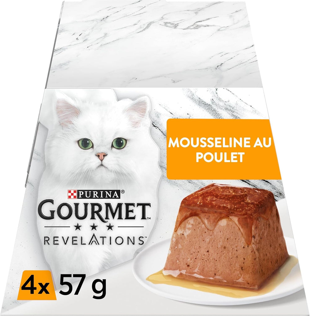 Revelations Muslin cu Pui și Sos | Mâncare pentru Pisici Adulte | 4 x 57 g
