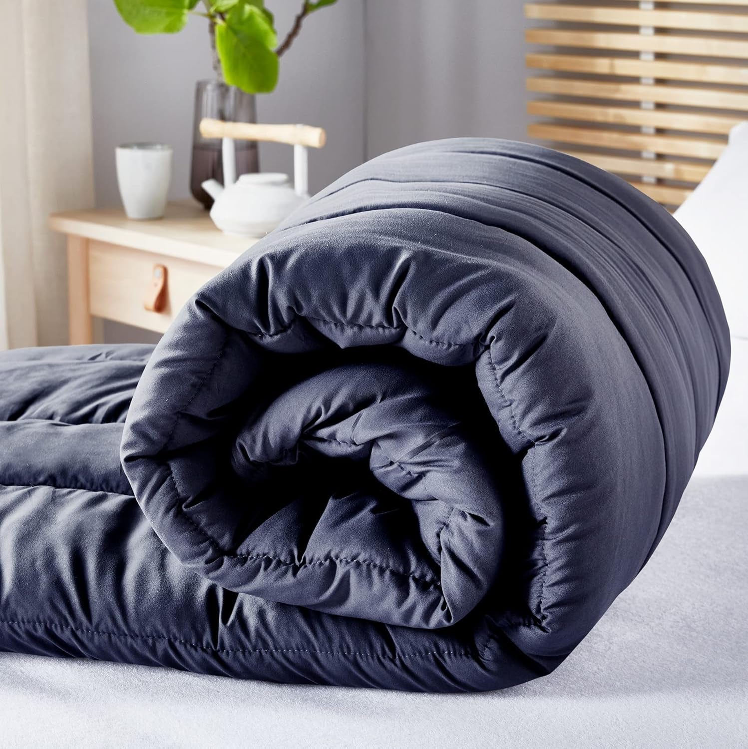Pikolin Home - Plapumă reversibilă 300 G - Umplutură nordică bicoloră - Pentru pat 105 - confortabilă, caldă, respirabilă, verde, 180 X 260 cm Plapumi si pilote Naty Shop