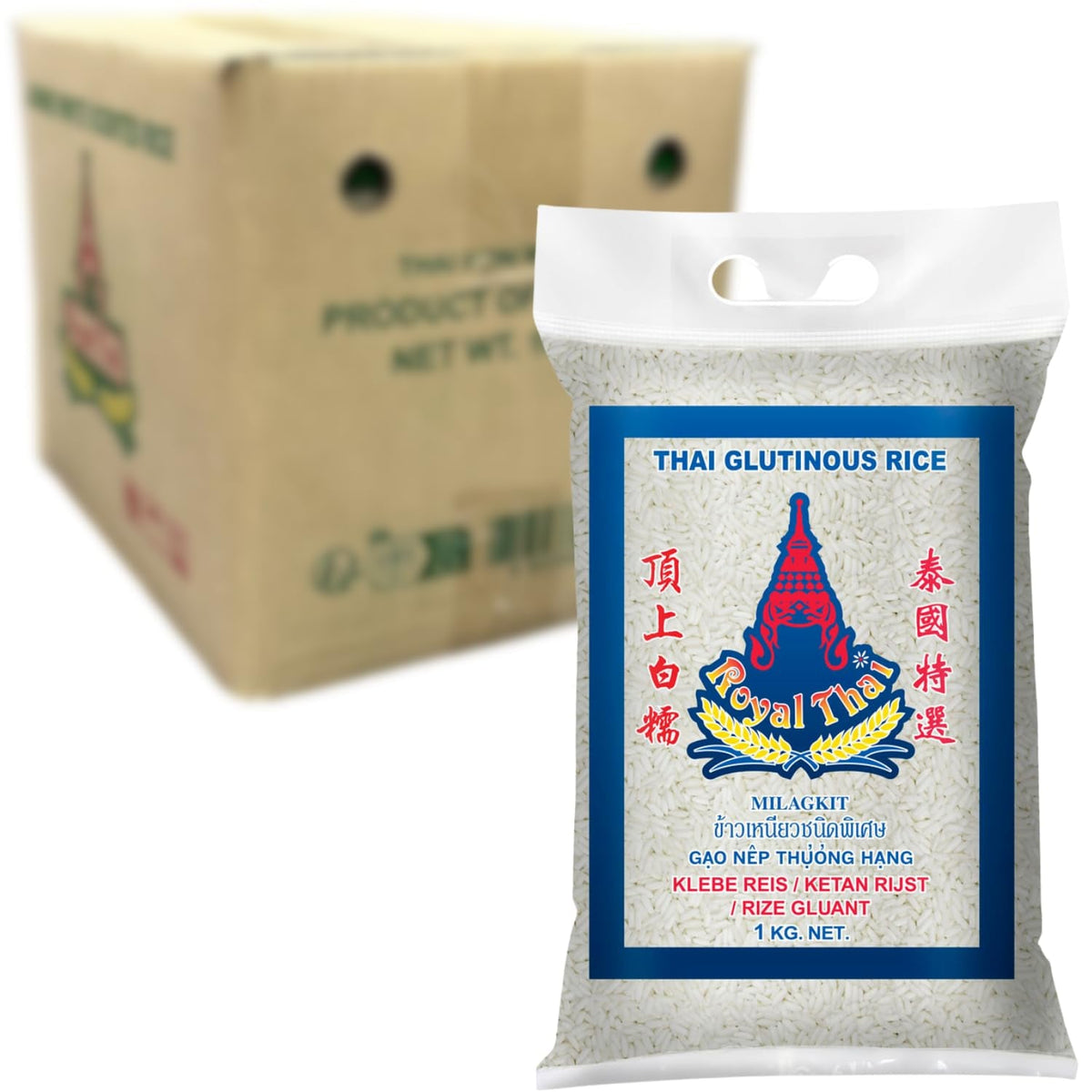 ROYAL THAI RICE - Orez lipicios - 10 x 1 KG - Pachet multiplu