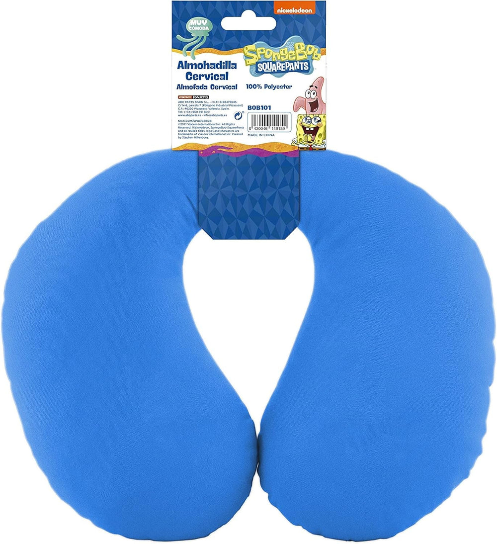 Bob Esponja Spongebob pernă de gât pentru copii. Super confortabil de călătorie, albastru Perne calatorie Naty Shop