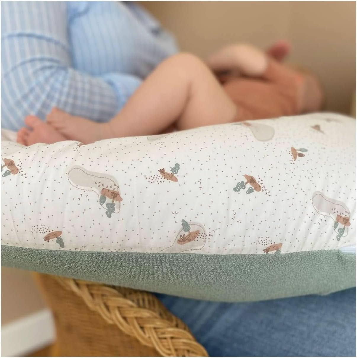 Pernă de sarcină - Pernă de alăptare - Pernă multifuncțională 2 în 1 - Husă detașabilă 78 X 44 cm Accesorii Hrana si Alaptare Bebe Naty Shop