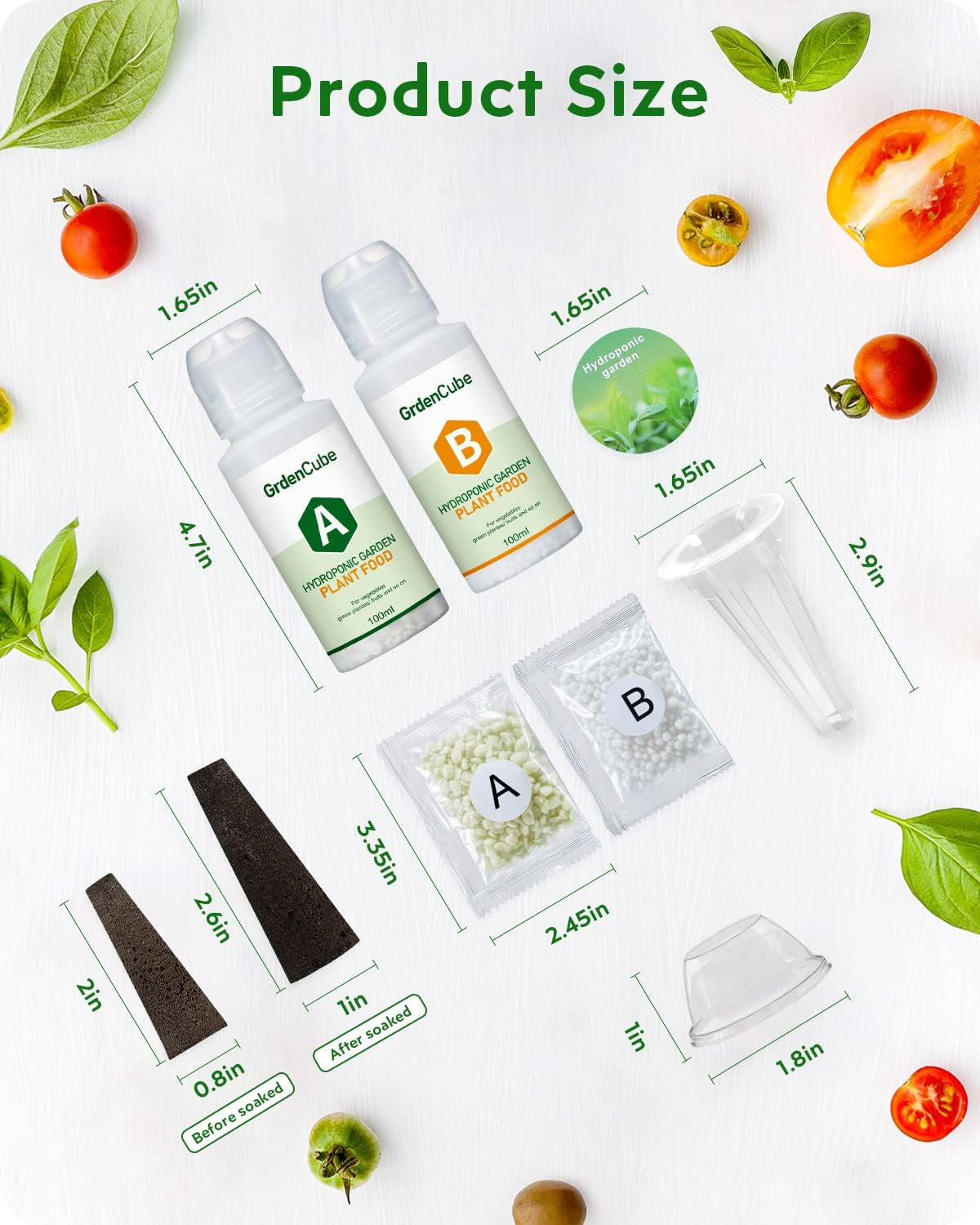 Set de capsule hidroponice cu 166 de piese: kituri Grow Anything pentru plante – inclusiv bureți de creștere, cupole de creștere, etichete pentru hrana pentru plante A&B – accesorii hidroponice pentru majoritatea