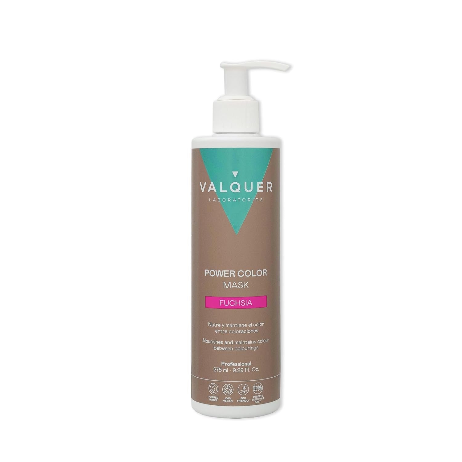 Valquer Power Color Mask formulare vegană și fără silicon Dă culoarea părului 290 ml violet Masca de par Naty Shop Fuchsia 1 bucată (pachet de 1)