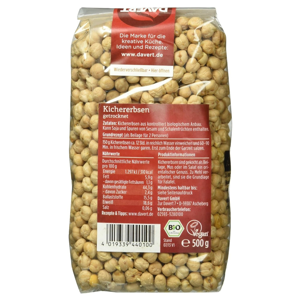 Năut Davert Bio, 500 g