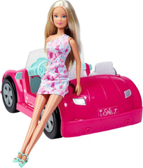 Simba Steffi Love Beach Car, Spielpuppe im coolen Sommeroutfit mit Strandbuggy, 29cm, ab 3 Jahre