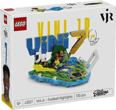 LEGO Editions Vini Jr. – Fußball-Highlights Spielzeug - 3D Modellbau mit Minifigur zum Sammeln - Kinderzimmer Deko - Geschenk für Jungen, Mädchen ab 10 Jahren und Erwachsene Sportfans - 43027