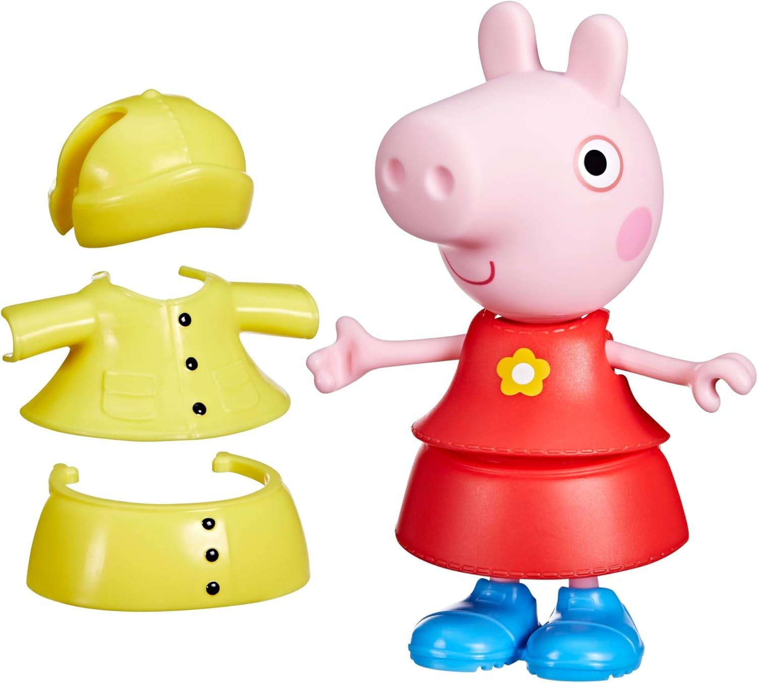 Peppa Pig Luisa Löffel Anziehspaß Figur, 15 cm große Puppe für Mädchen mit Accessoires und Kleidung zum Anziehen, interaktives Spielzeug-Set für Kleinkinder ab 3 Jahren