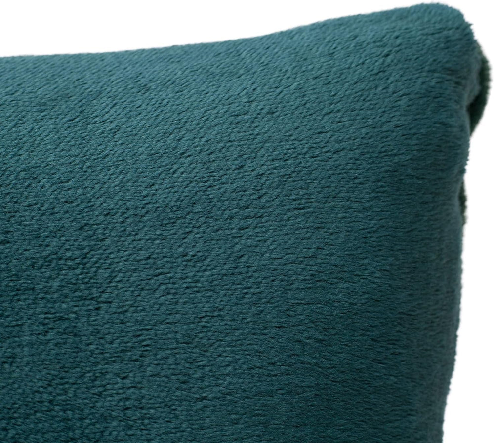 Gözze - Husă de pernă confortabilă, Merino Feeling, 50X50 Cm - Verde închis Paturi si Cuverturi Besuche den GÃ¶zze-Store