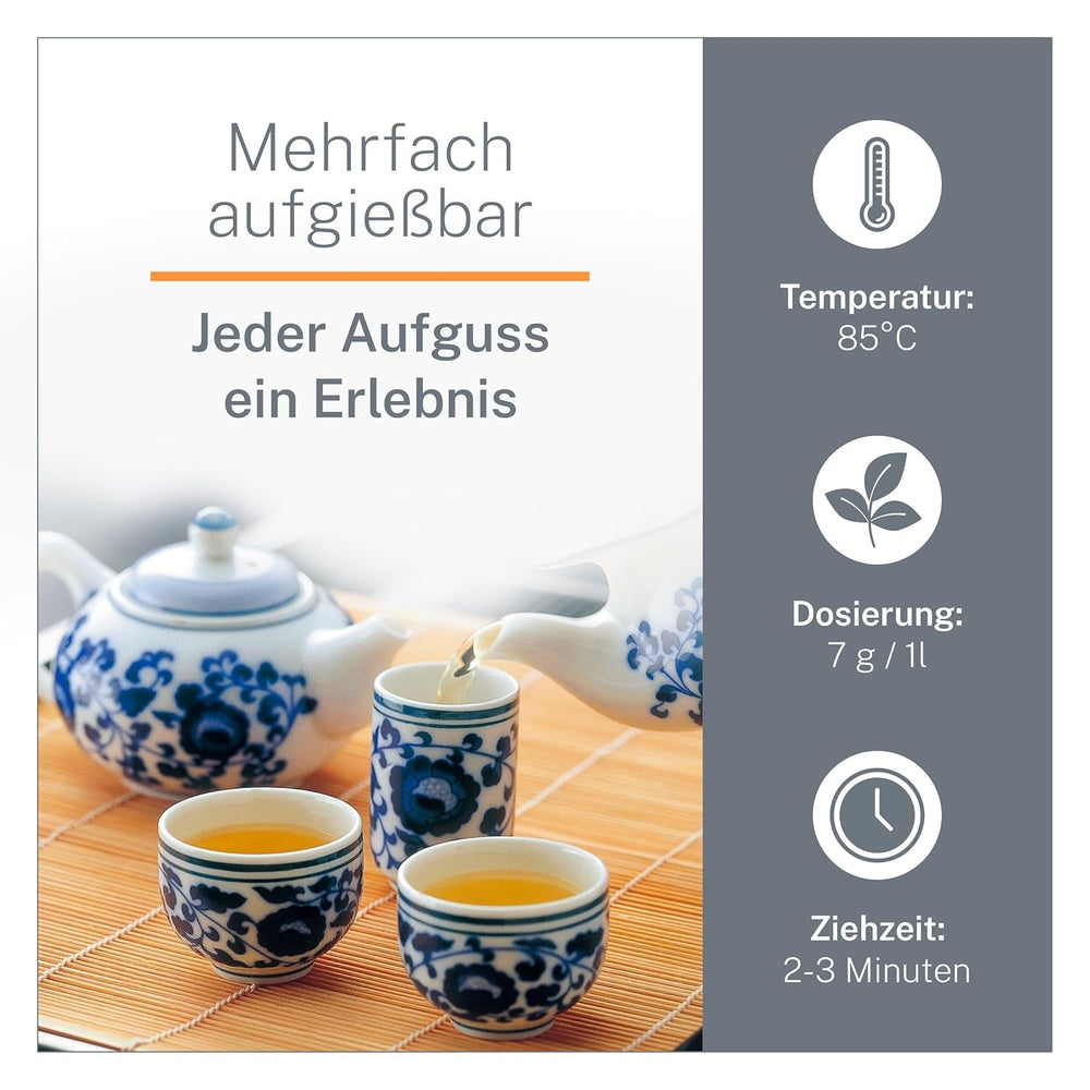 Ceai Oolong Ti Guan Yin Bio 100 g - Ceai Oolong de înaltă calitate, din China, de calitate bio - Wu Long (grad ceremonial) - Pentru iubitorii și cunoscătorii de ceai - Mycupoftea