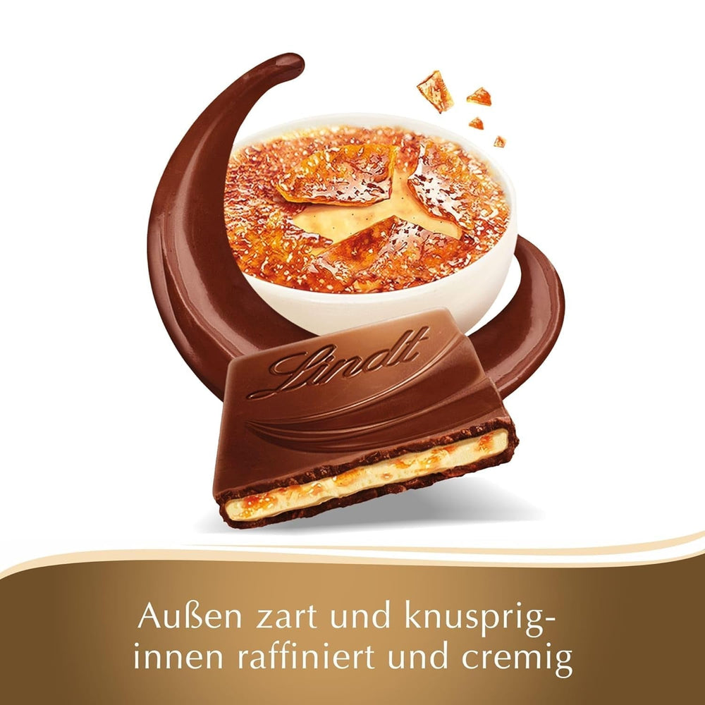 Lindt Schokolade Creation Créme Brûlèe Tafel | Crème Brûlée Füllung Mit Knusprigem Karamell, Umhüllt Von Feinster Vollmilch-Schokolade | Schokoladentafel | Schokoladengeschenk, 150G Naty Shop