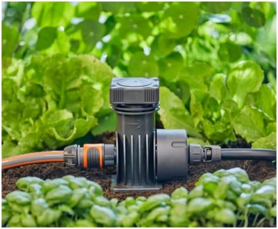 Sistem de irigare Gardena Micro-Drip Basic Unit 2000: Unitate de bază pentru reducerea presiunii, debit de apă aprox. 2.000 l/h, tehnologie de conectare rapidă și ușoară (1354-20)