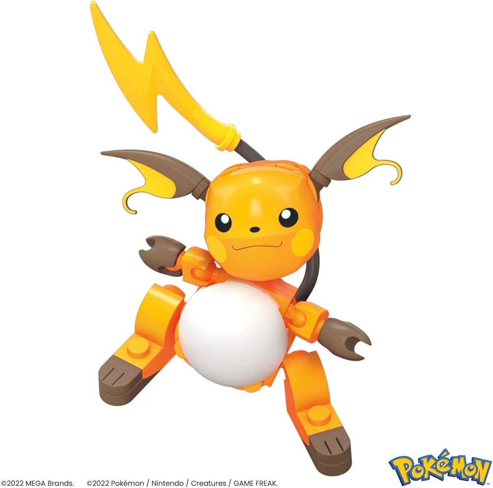 Mega Brands POKÉMON Pikachu - Evolutionsset mit Pichu, Pikachu und Raichu mit thematisch passender Umgebung und Battle-Effekt-Elementen, für Kinder ab 6 Jahren, HKT23