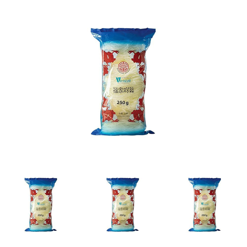 Tăiței de sticlă DIAMOND, tăiței lungi de sticlă, natural vegani și fără gluten - 1 x 250 g