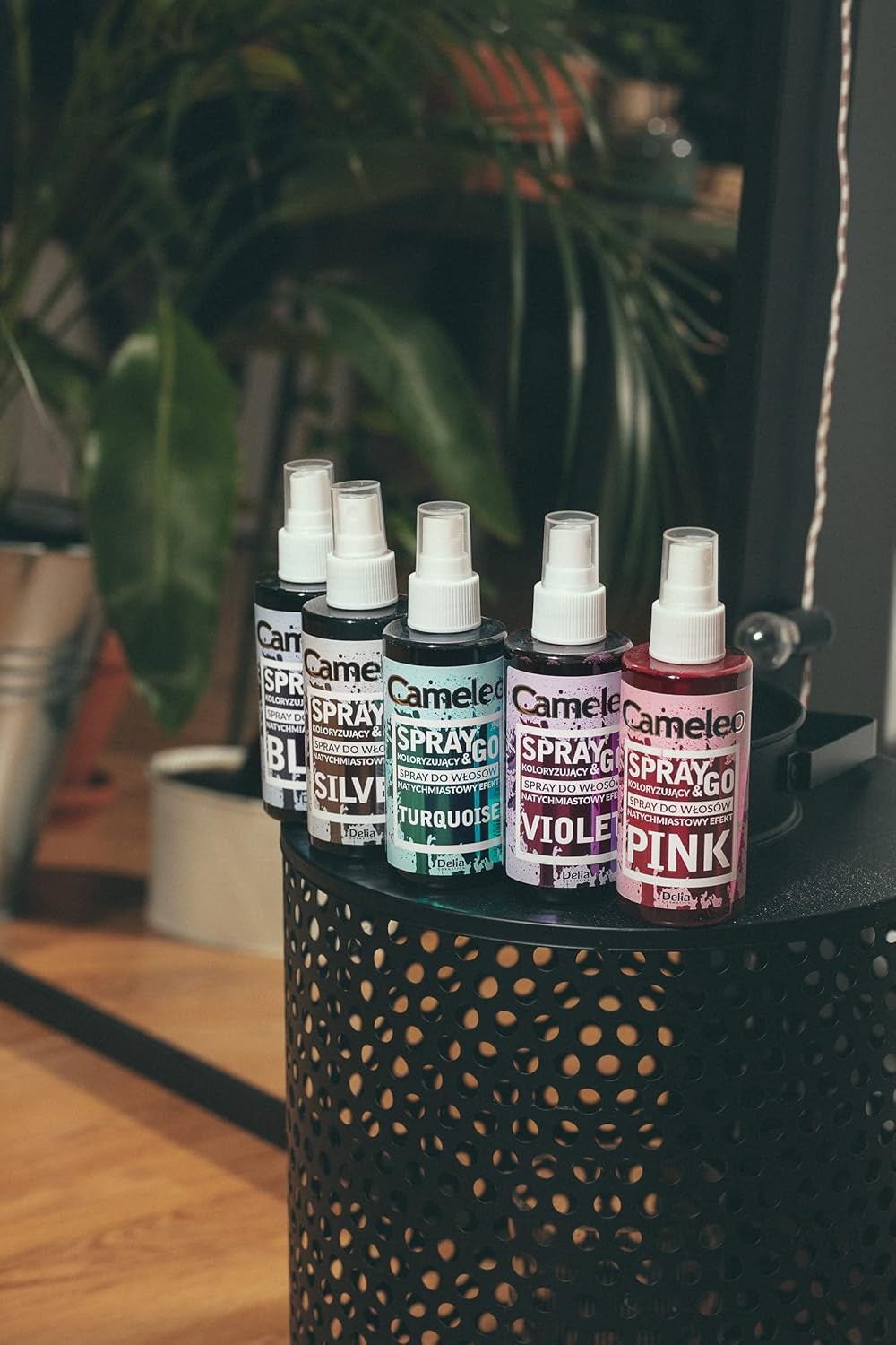 Cameleo - Spray & Go - spray colorant pentru păr - violet - pentru păr blond, blond platinat și gri - pur și simplu pulverizați și terminați - semi-permanent - rezultat instant - spray colorant pentru păr carnival - 150 ml Vopsea pentru par Naty Shop