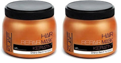 Kuaf Professional Keratin Hair Mask 500 ml - Mască de păr Tratament pentru păr Mască de îngrijire a părului Mască de păr (pachet de 2) Masca de par Naty Shop Pachet de 2