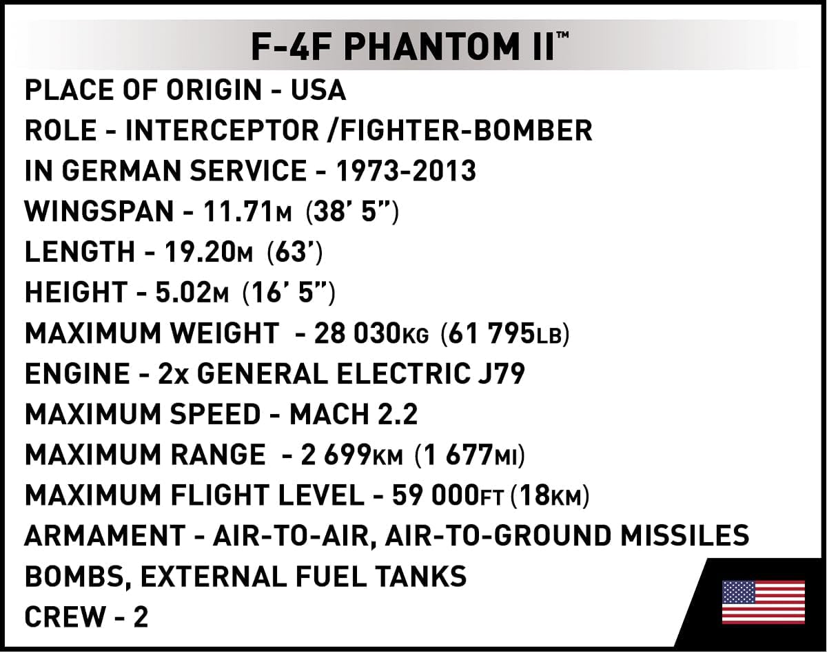 COBI.Bike F-4F Phantom II, Grau, Hellblau