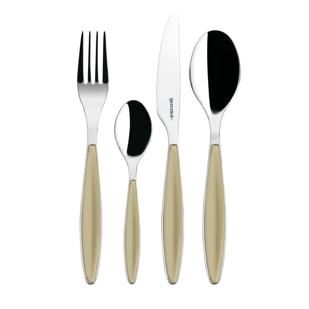 Guzzini - Feeling, set tacâmuri 24 piese - Culoare nisip Bucatarie Naty Shop