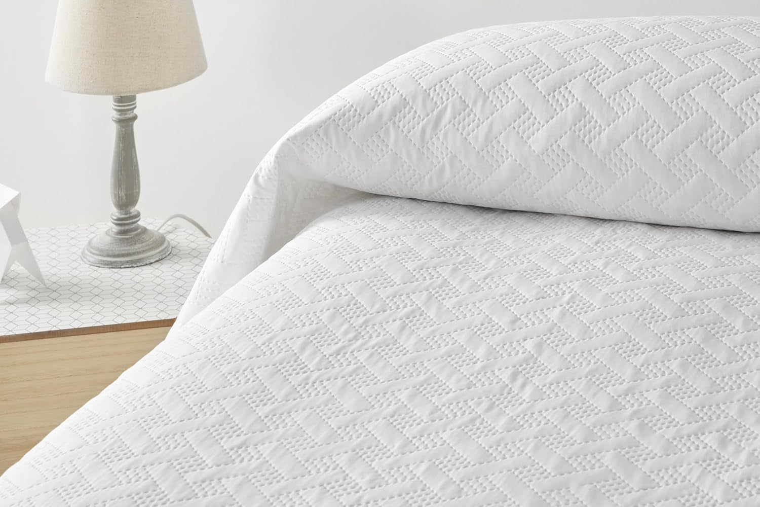 LISO - Cuvertură de pat pentru 105 Cm - Cuvertură de pat Bouti Bed - Primăvară și vară - 200X260 Cm - Roz Paturi si Cuverturi Besuche den Degrees home-Store Alb Pat 135 Cm