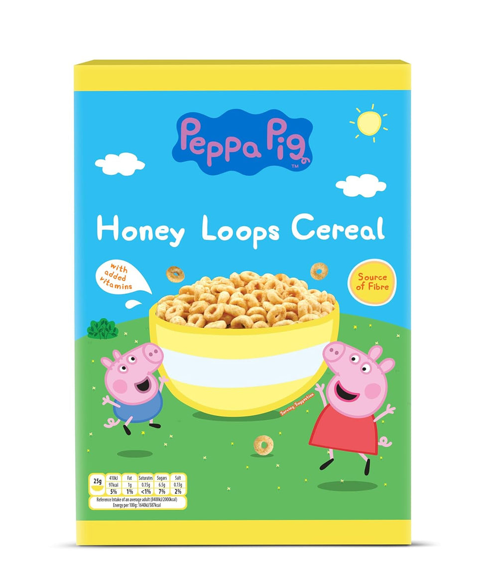 Hot Wheels Honey Loops, cereale integrale crocante pentru micul dejun cu vitamine adăugate, 1 pachet (1 x 375g)