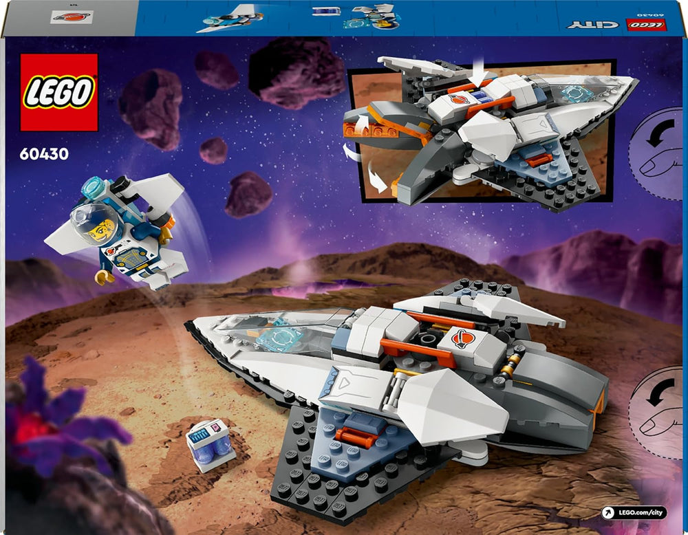 LEGO City Raumschiff, Weltraum-Spielzeug mit Space Shuttle für Kinder zum Bauen, Jungen und Mädchen ab 6 Jahren, Set mit Astronaut-Figur 60430