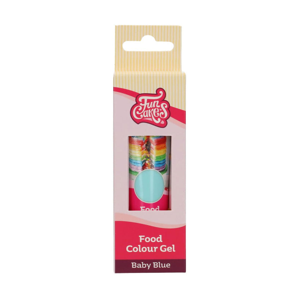 Colorant alimentar Funcakes Gel Albastru Baby: Colorant alimentar foarte concentrat pentru aluat, cremă, fondant și marțipan. Dozare ușoară. Picătură individuală pentru a crea culori vibrante. Halal. 30 g.