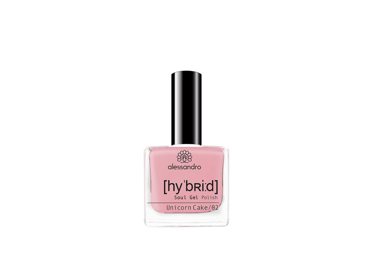 Oja HYBRID alessandro Pink Melon - nuanță vibrantă de roz cu particule fine de sclipici - Unghii perfecte în doar 3 pași, fără LED - rezistă până la 10 zile! 8 ml
