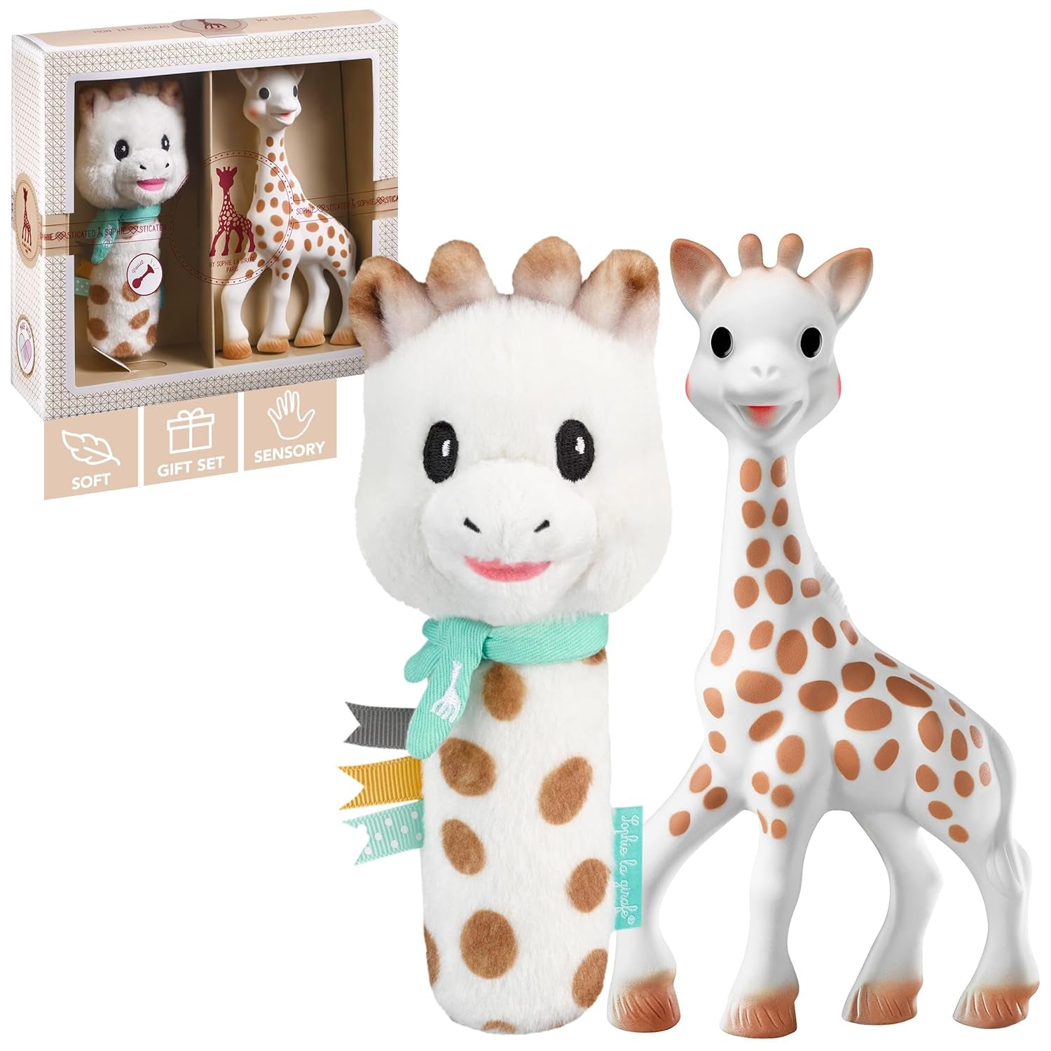 Sophie girafa set cadou de naștere Sophiesticated zornăitor pouet 00012 Jucarii Bebe Naty Shop Singur Setul cadou Sweety