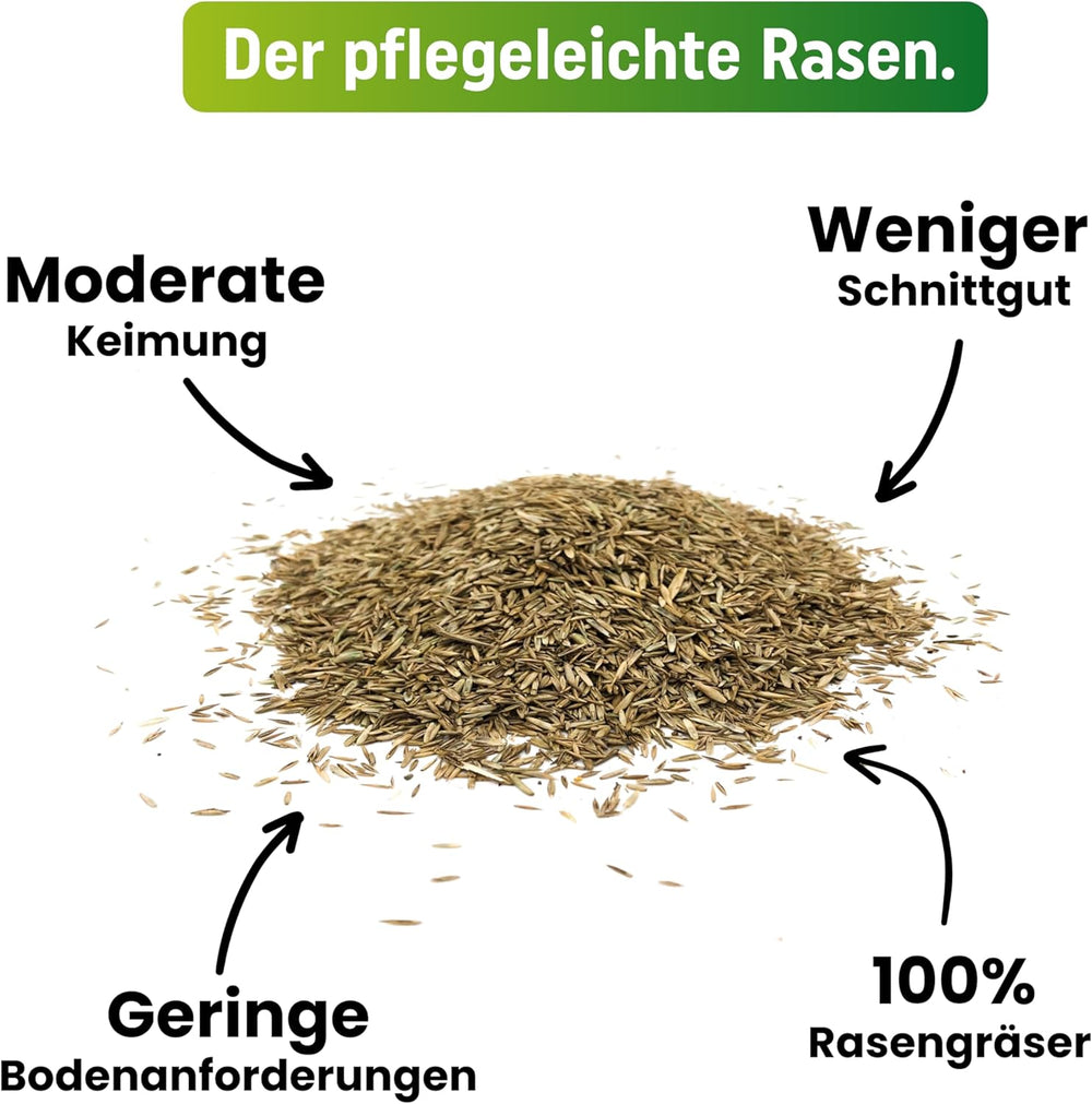 Greenyp® Super Rasen I Sattgrüner Premium Zierrasen Nachsaat I Traumrasen Grassamen Rasensamen Rasensaat Gras Besonders Schnellkeimend 0,2Kg Für 10M²