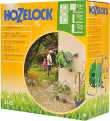 HOZELOCK - Rolă de furtun 2 în 1 (linia de asistență nu este inclusă) 60 m: Independentă sau montată pe perete, ușor de transportat, dar robustă și durabilă. Utilizare flexibilă în grădină [2475R0000]