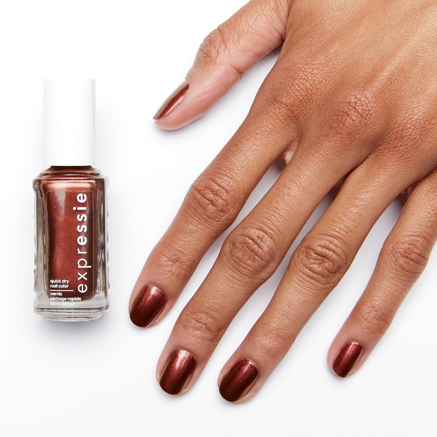 Oja cu uscare rapidă Essie „expressie”, nr. 270 misfit right in, metalică, formulă vegană, 10 ml