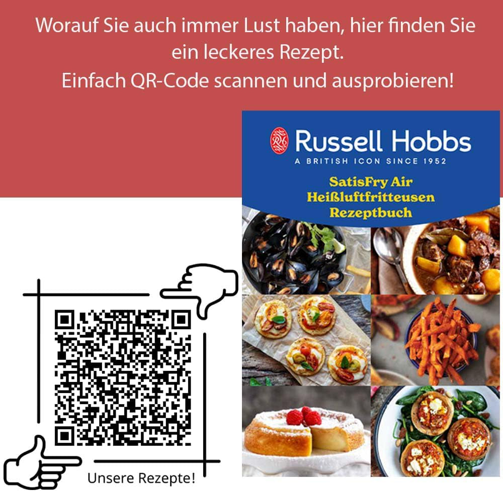 Russell Hobbs Air Fryer L 4L Rapid Airfryer, 7 funcții de gătit, 10 programe Electrocasnice Naty Shop