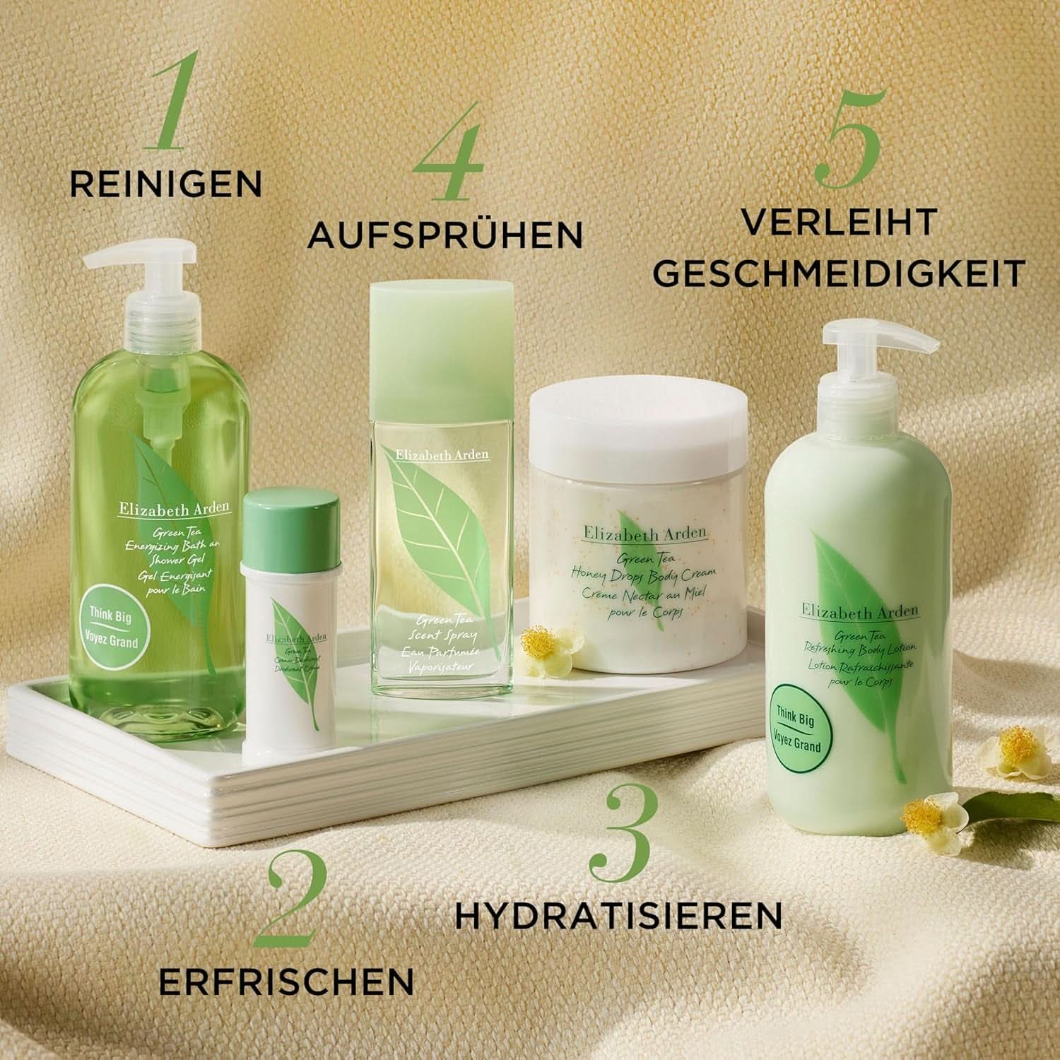 Elizabeth Arden - loțiune de corp răcoritoare cu parfum de extract de ceai verde, 500 ml Duș și baie Naty Shop