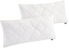 Traumnacht Pernă din bambus cu fibre de bambus, hipoalergenic, antibacterian Set de perne cu fermoar, format din 2 perne 40X80Cm, certificat Oeko-Tex, dezvoltat în Germania Perne standard Naty Shop 40 X 80 Cm Pernă