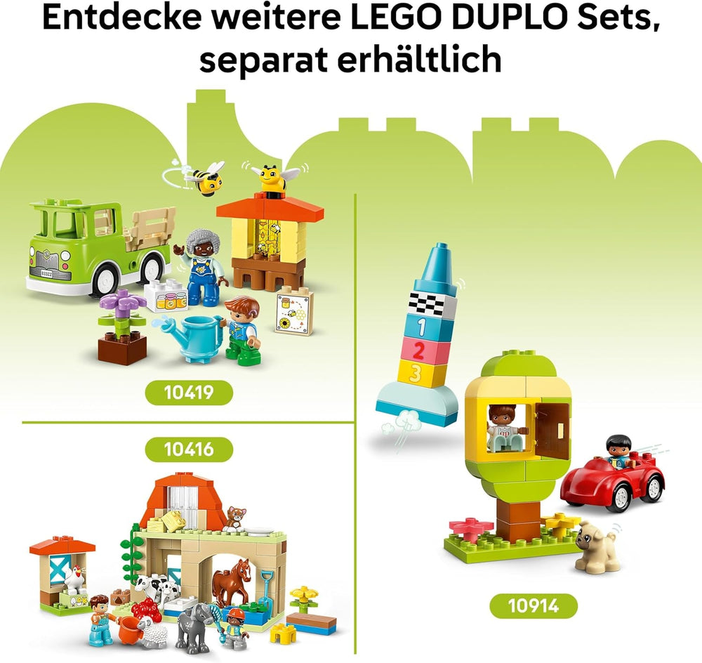LEGO DUPLO Town Kreativer Blumengarten - Motorikspielzeug für Kinder ab 2 Jahren - Montessori Spielzeug - Lernspielzeug für Vorschulkinder - Garten Spiel für Kleinkinder - Geschenkidee 10444