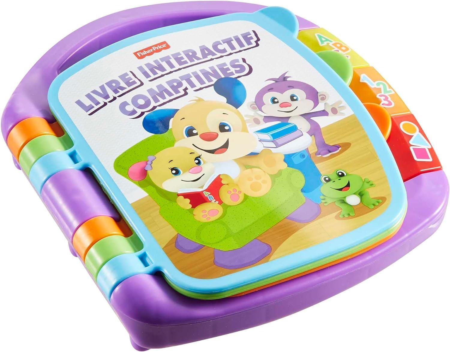 Fisher-Price distracție de învățare, carte de cântece, carte de muzică pentru copii, jucărie muzicală pentru copii, carte electronică pentru copii, de la 6 luni, versiune germană, CDH40 Jucarii Bebe Naty Shop franceză