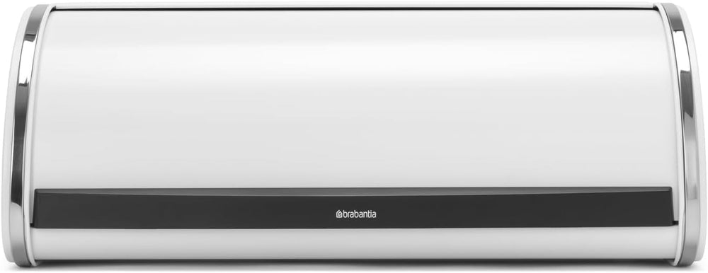 Brabantia roll bread box - Cutie de depozitare compactă pentru pâine, covrigi și rulouri pe blatul de lucru, cu capac plat, oțel durabil - dimensiune medie - negru mat Cutii depozitare alimente Naty Shop Bej moale L