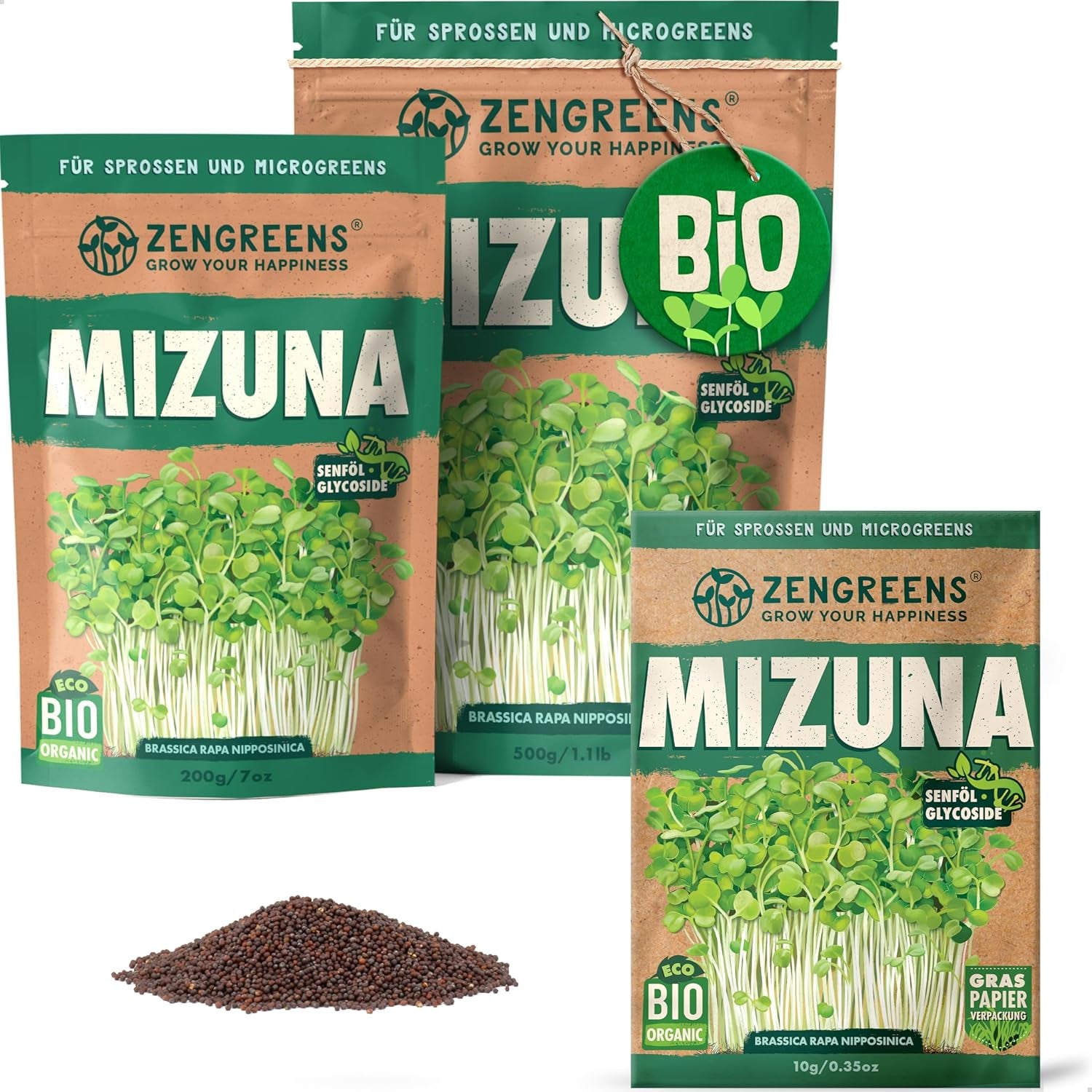 Bio Sonnenblumen Samen - Wähle Zwischen 10G, 200G Und 500G - Sonnenblume Mit Keimrate Von Über 97% - Keimsprossen - Sonnenblumensamen Zum Sprossen Ziehen - Wiederverschließbare Verpackung