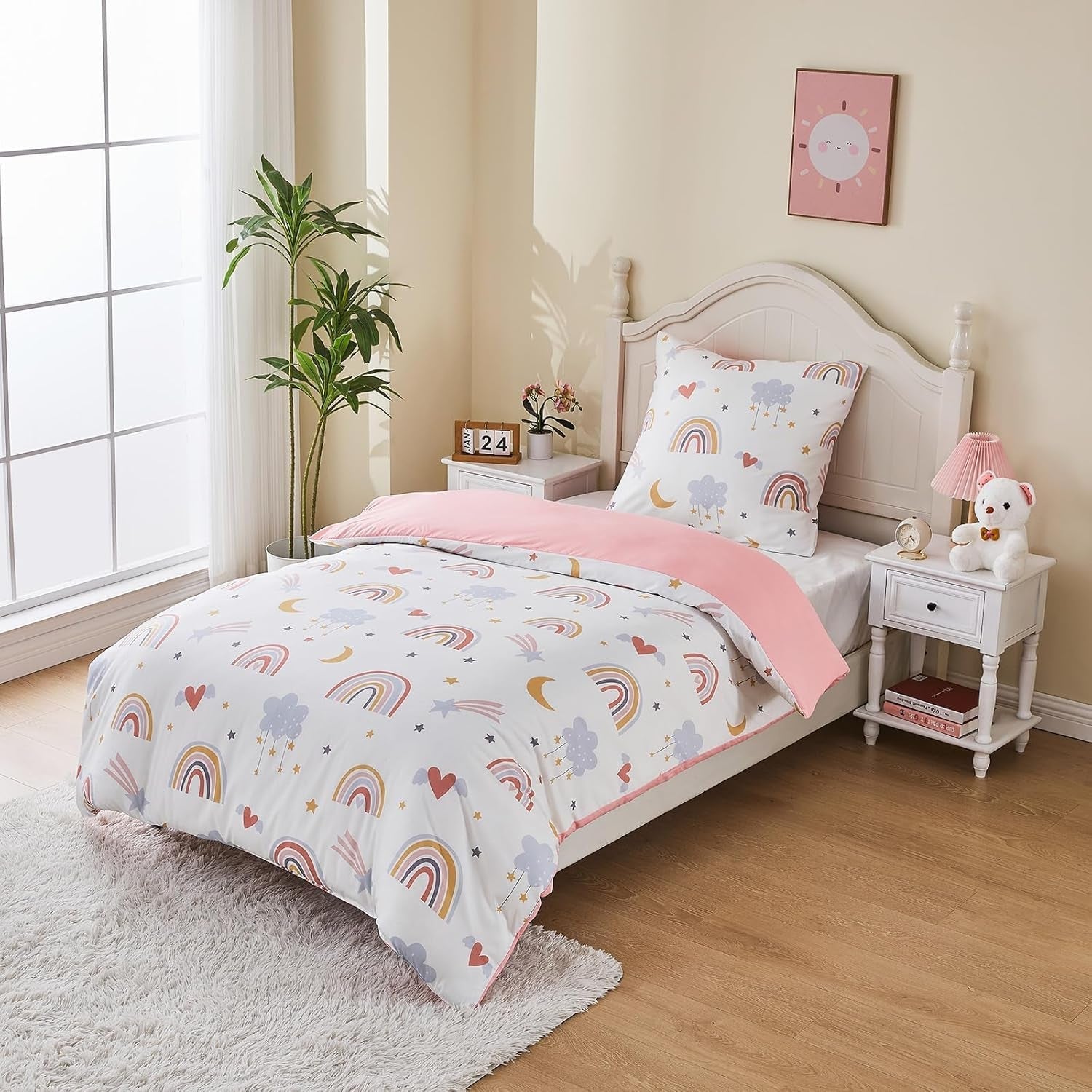 Lenjerie de pat pentru copii, Curcubeu, microfibre Lenjerie de pat - copii Naty Shop