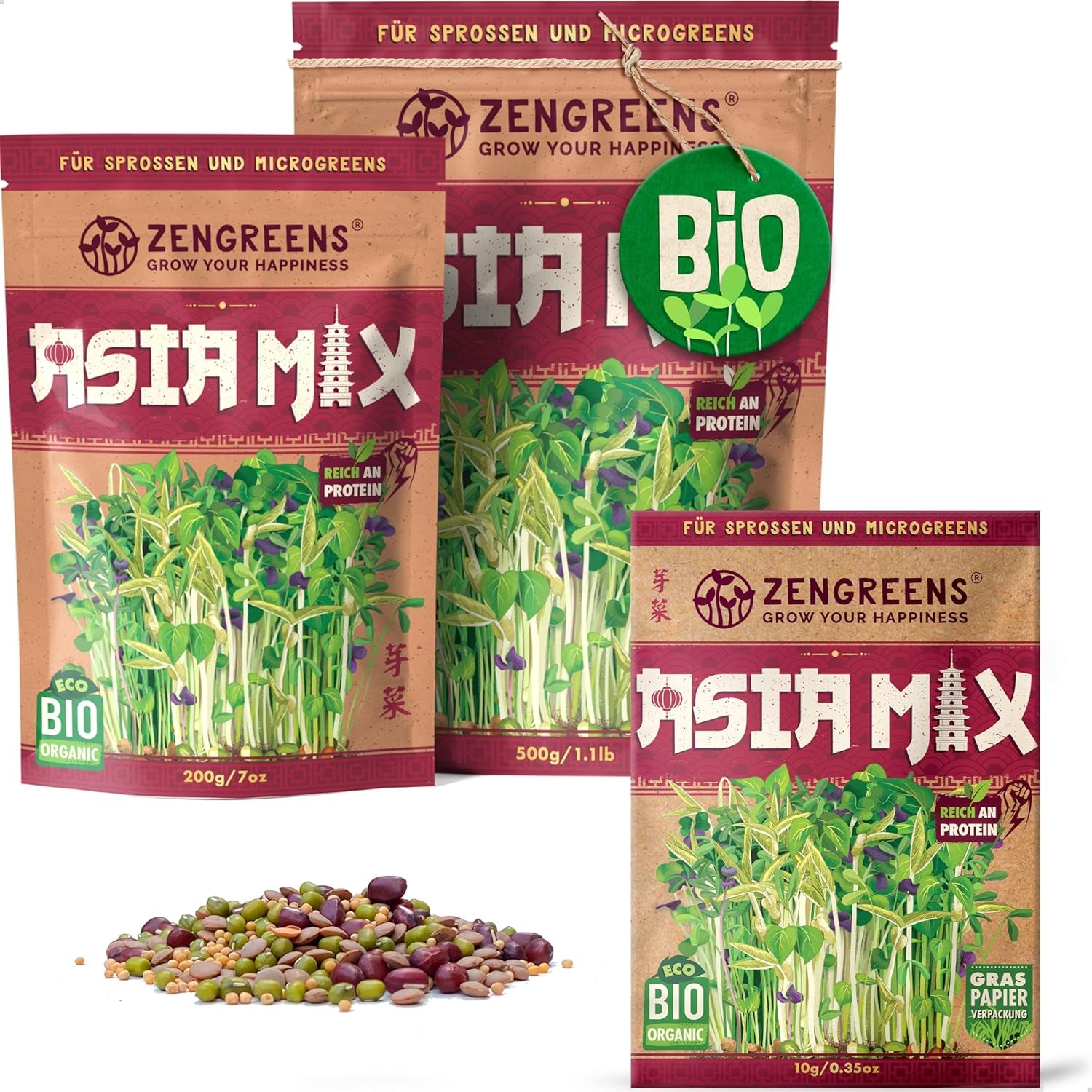 Bio Sonnenblumen Samen - Wähle Zwischen 10G, 200G Und 500G - Sonnenblume Mit Keimrate Von Über 97% - Keimsprossen - Sonnenblumensamen Zum Sprossen Ziehen - Wiederverschließbare Verpackung