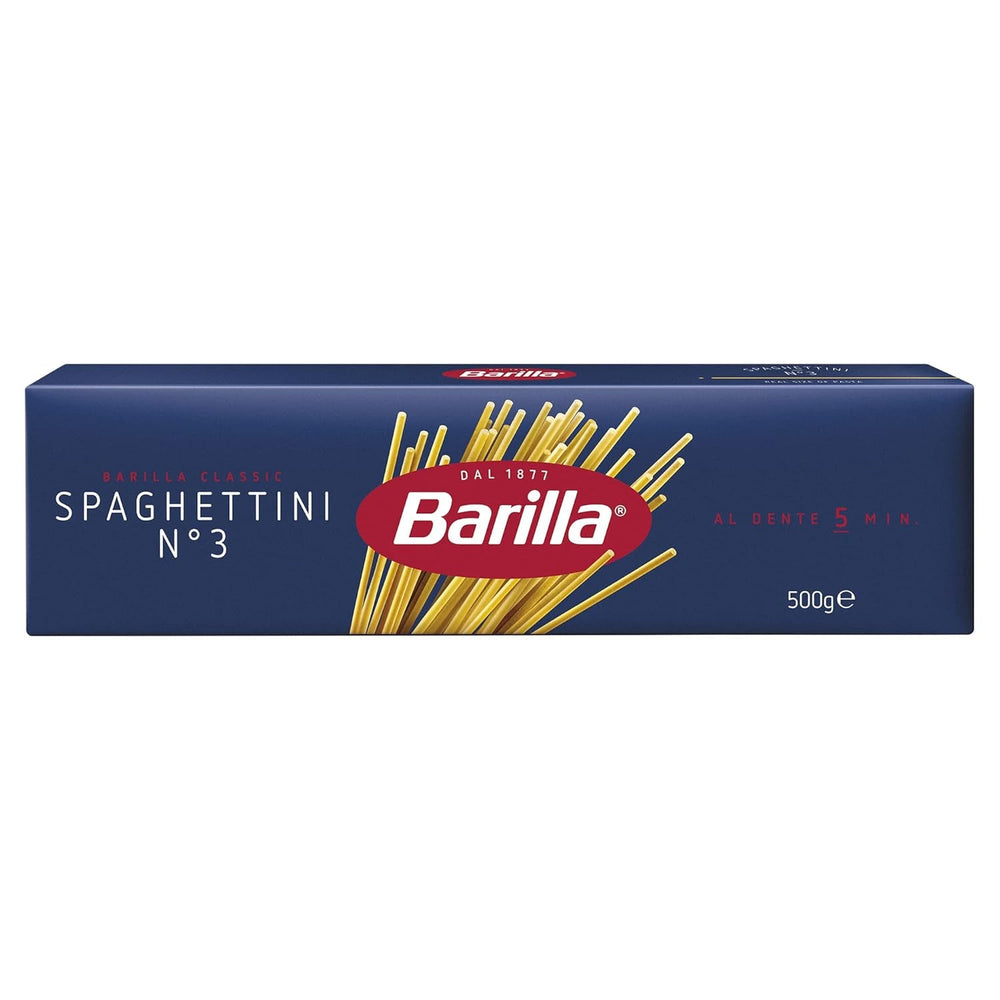 Barilla Pasta Klassische Spaghetti n.5 aus hochwertigem Hartweizen immer al dente, (1 x 500 g), geschmacklos