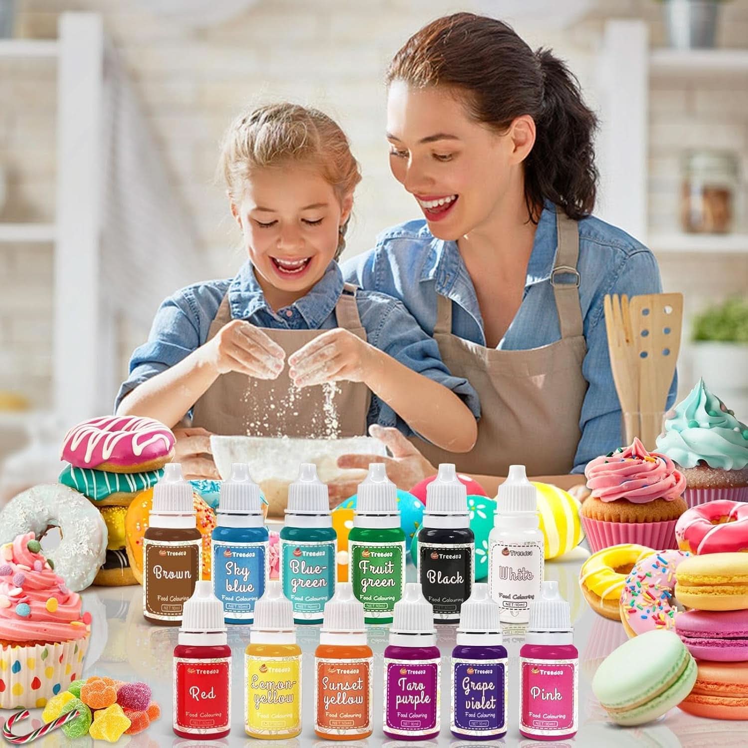 Set 12 coloranti alimentari lichizi, 10 ml Naty Shop