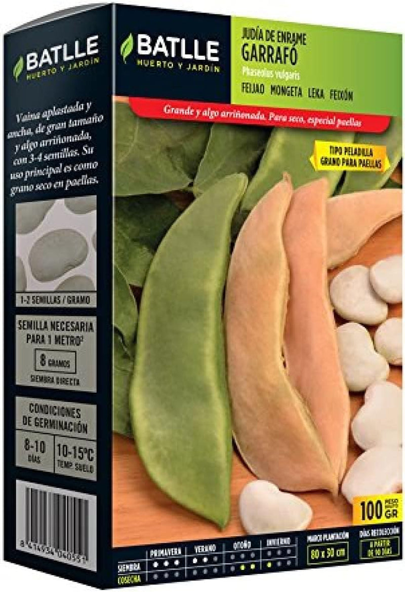 Batlle Gemüsesamen - Stangenbohne Garrofo (100G) Bohnenkerne